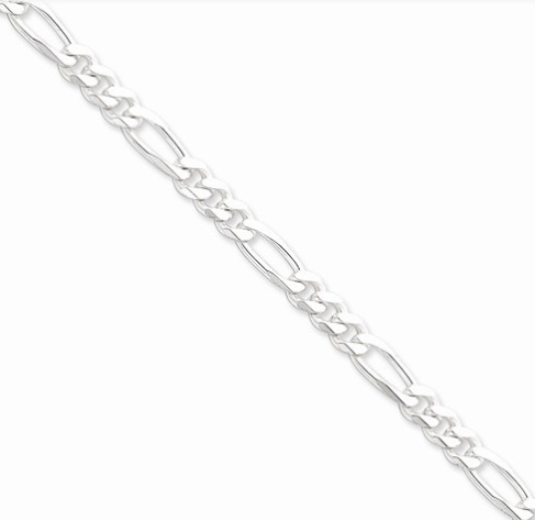 Sterling Silver Figaro Link Bracelet-9 - Waller & Company Jewelers