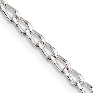 Sterling Silver 2.8mm Open Elongated Link 20" Chain
